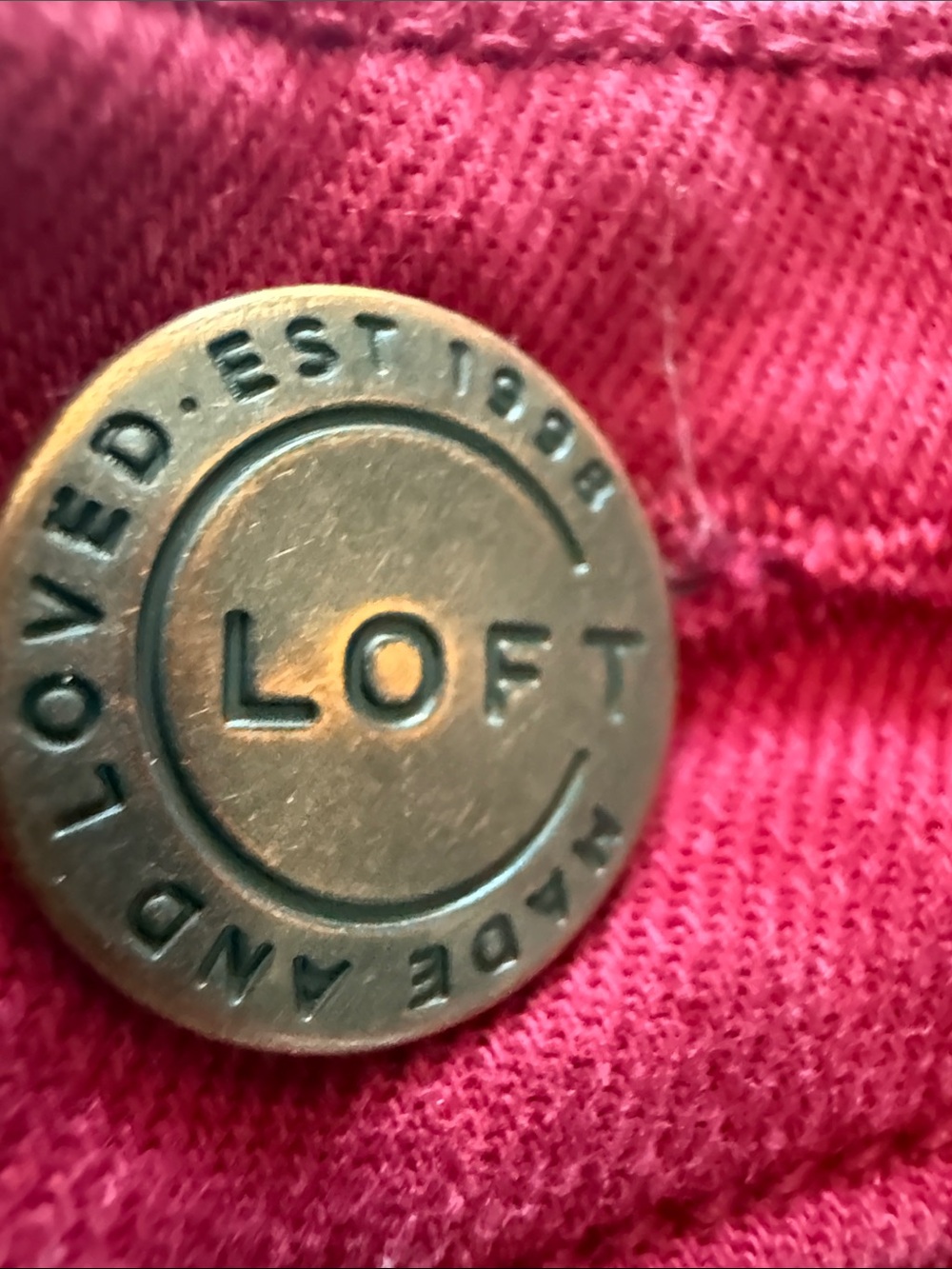 LOFT Red Modern Skinny Jeans 14 - Picture 6 of 6